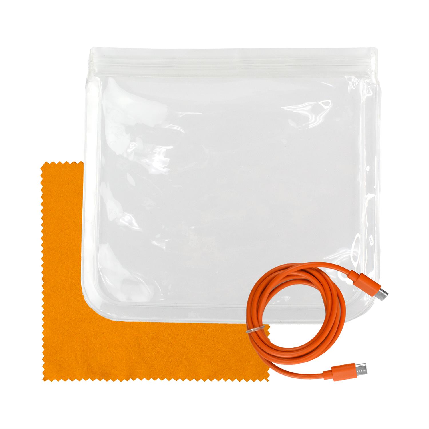 Clear C to C Cable & Cloth Set 1