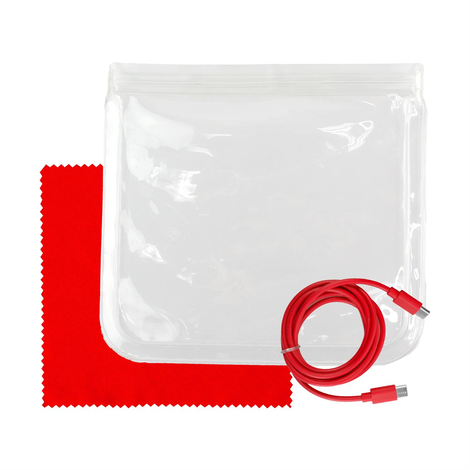 Clear C to C Cable & Cloth Set 1