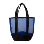 Mini Recycled Mesh Beach Bag - Blue Blank Mini Recycled Mesh Beach Bag - Blue Blank