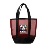 Mini Recycled Mesh Beach Bag - Red Logo Mini Recycled Mesh Beach Bag - Red Logo