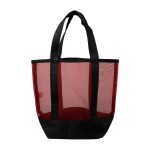 Mini Recycled Mesh Beach Bag - Red Blank Mini Recycled Mesh Beach Bag - Red Blank