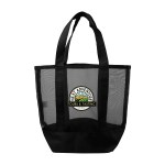 Mini Recycled Mesh Beach Bag - Black Logo Mini Recycled Mesh Beach Bag - Black Logo