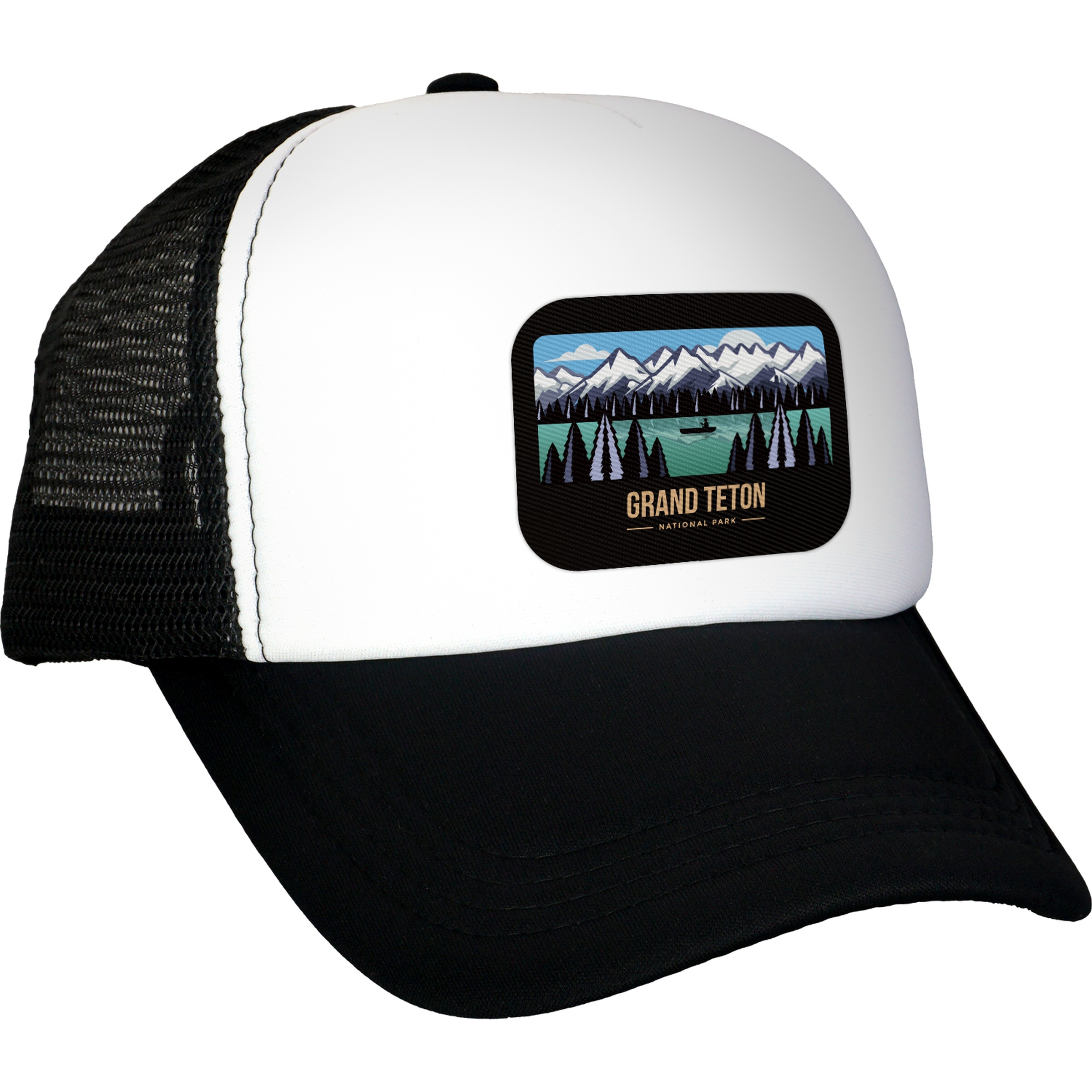Foam Rectangle Emblem Trucker Hat 1