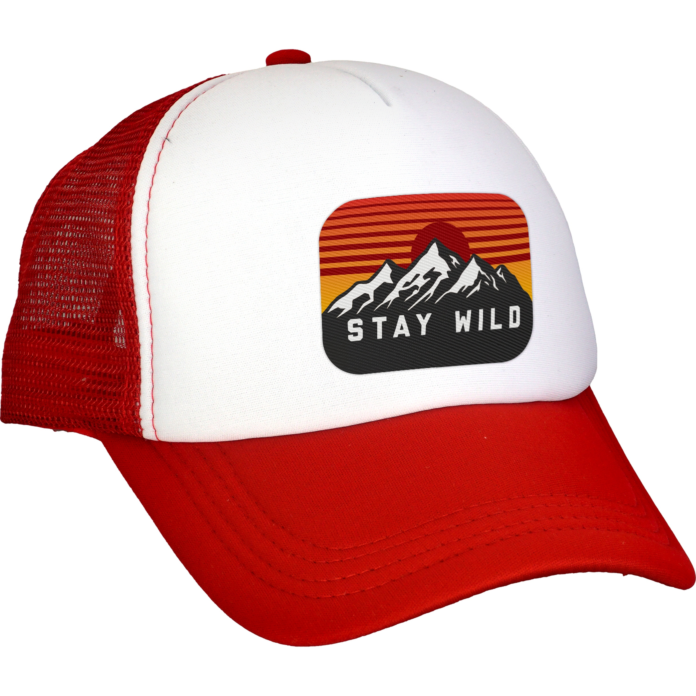Foam Rectangle Emblem Trucker Hat 1