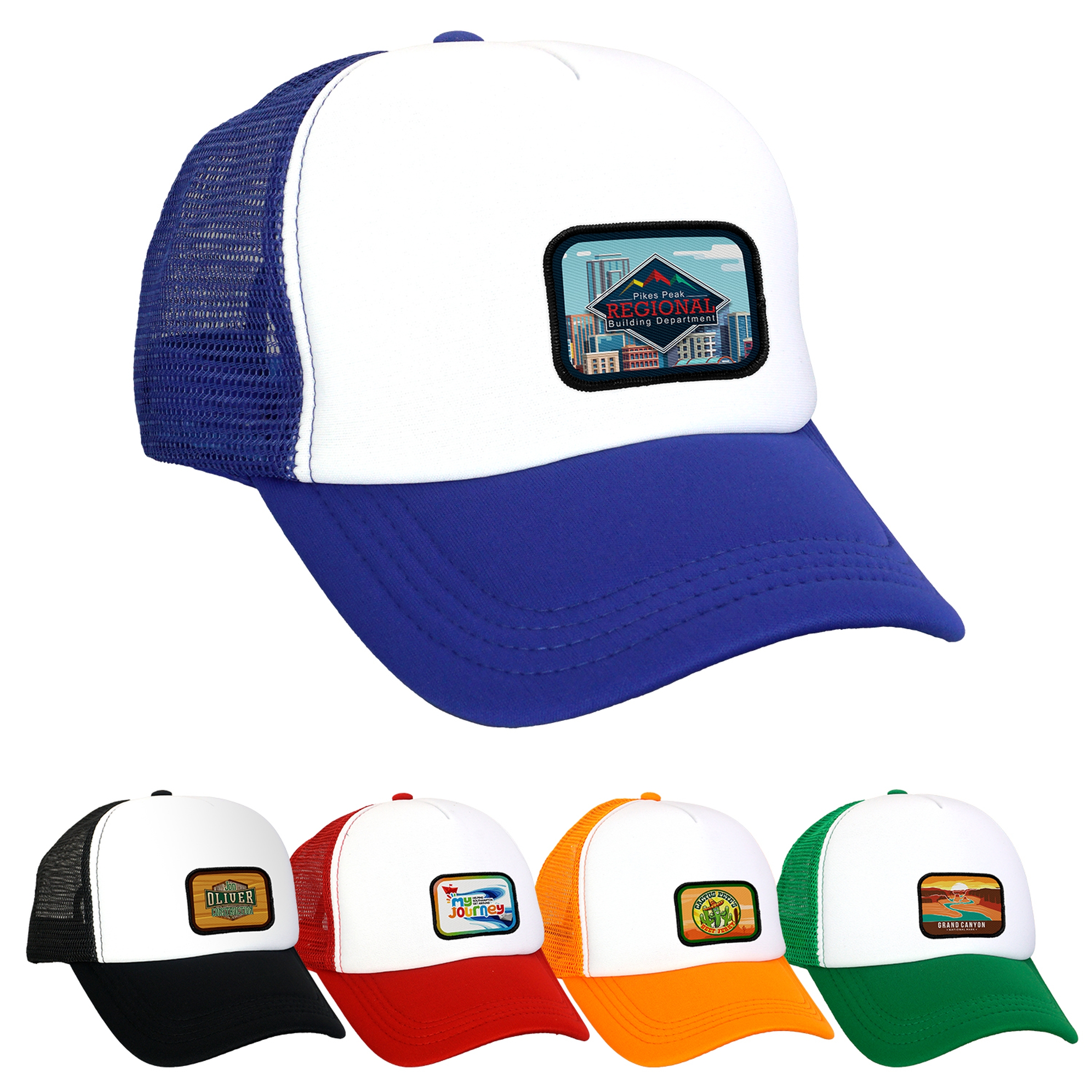 Foam Embroidered Emblem Trucker Hat 1