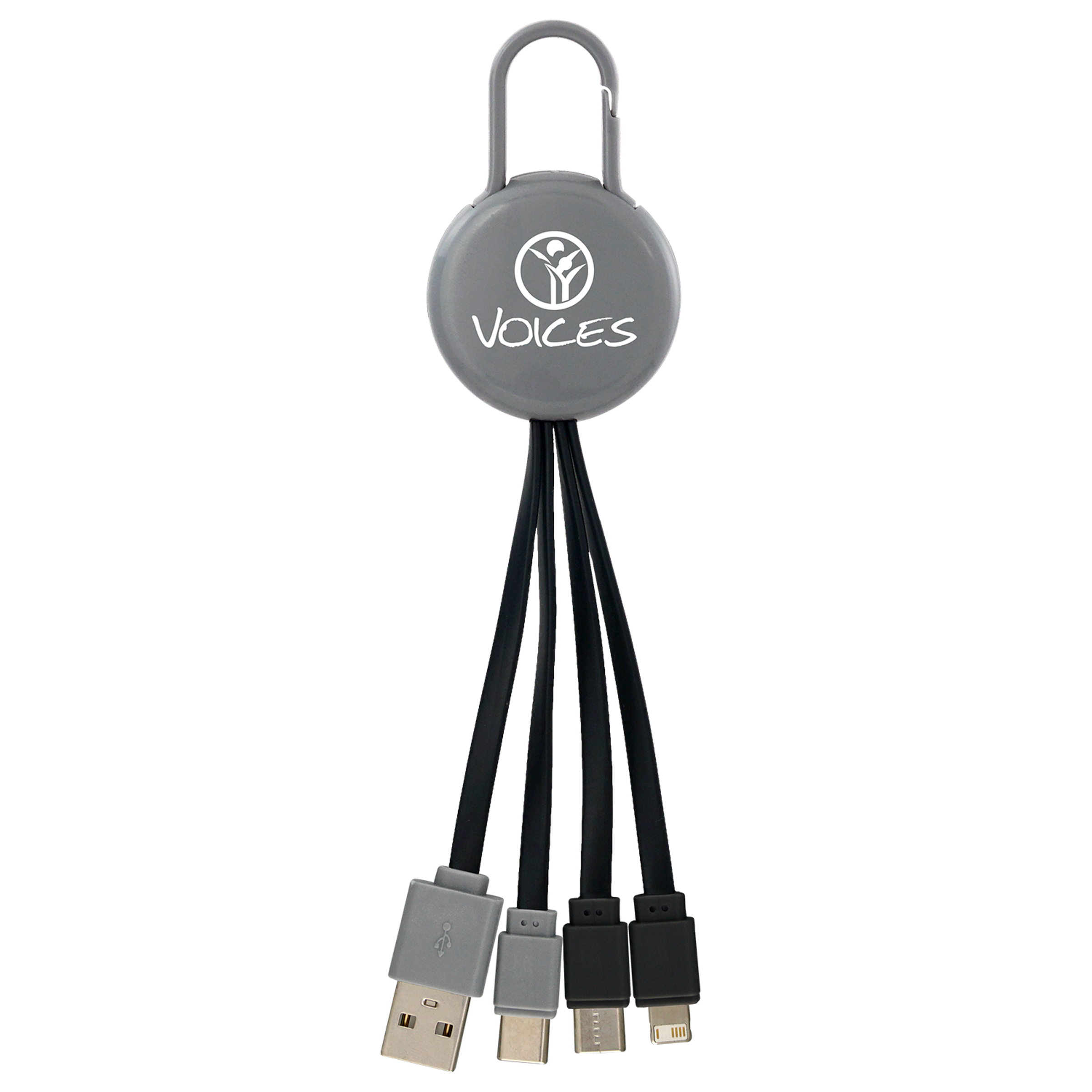 Colorful Clip Dual Input 3" 1 Charging Cable 1