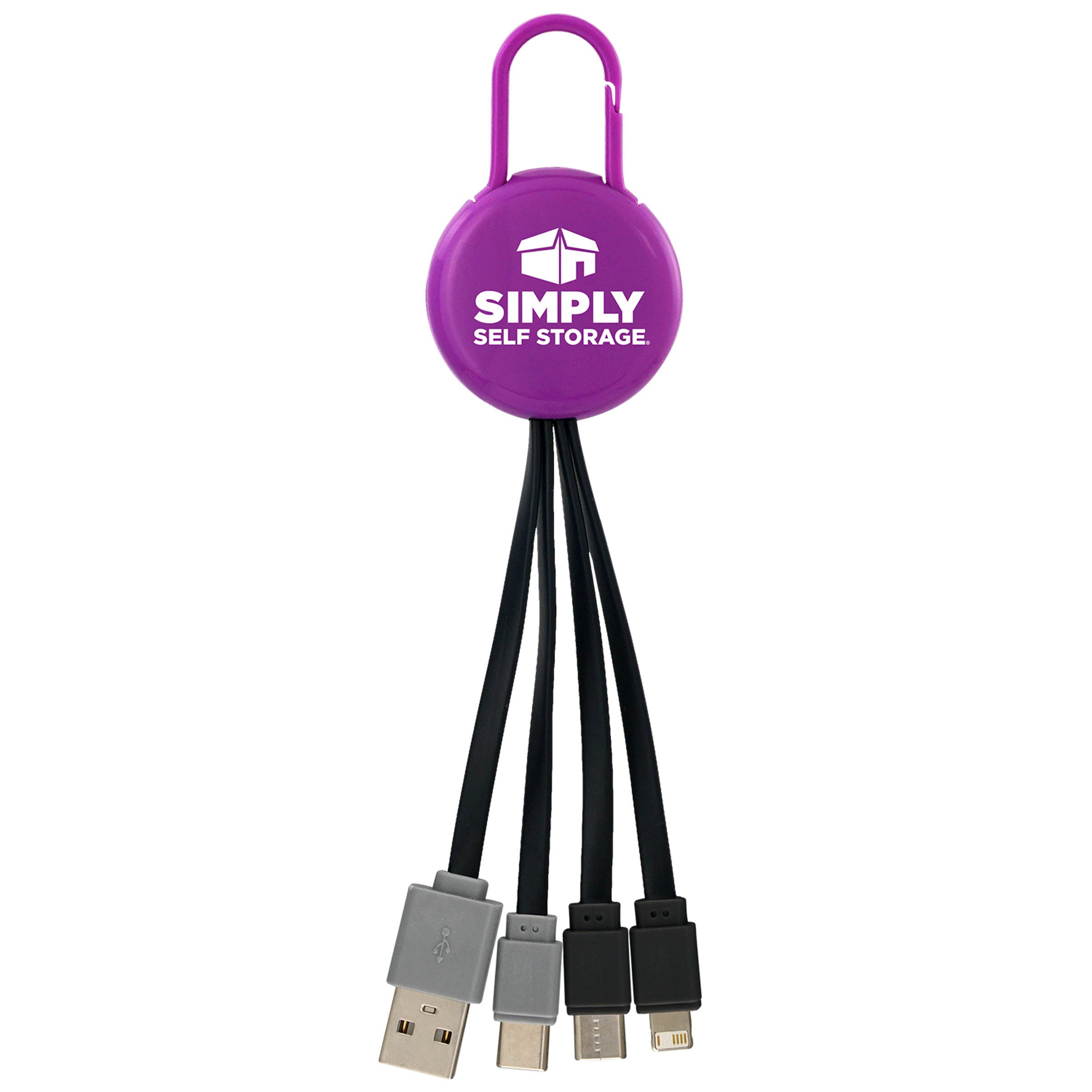 Colorful Clip Dual Input 3" 1 Charging Cable 1