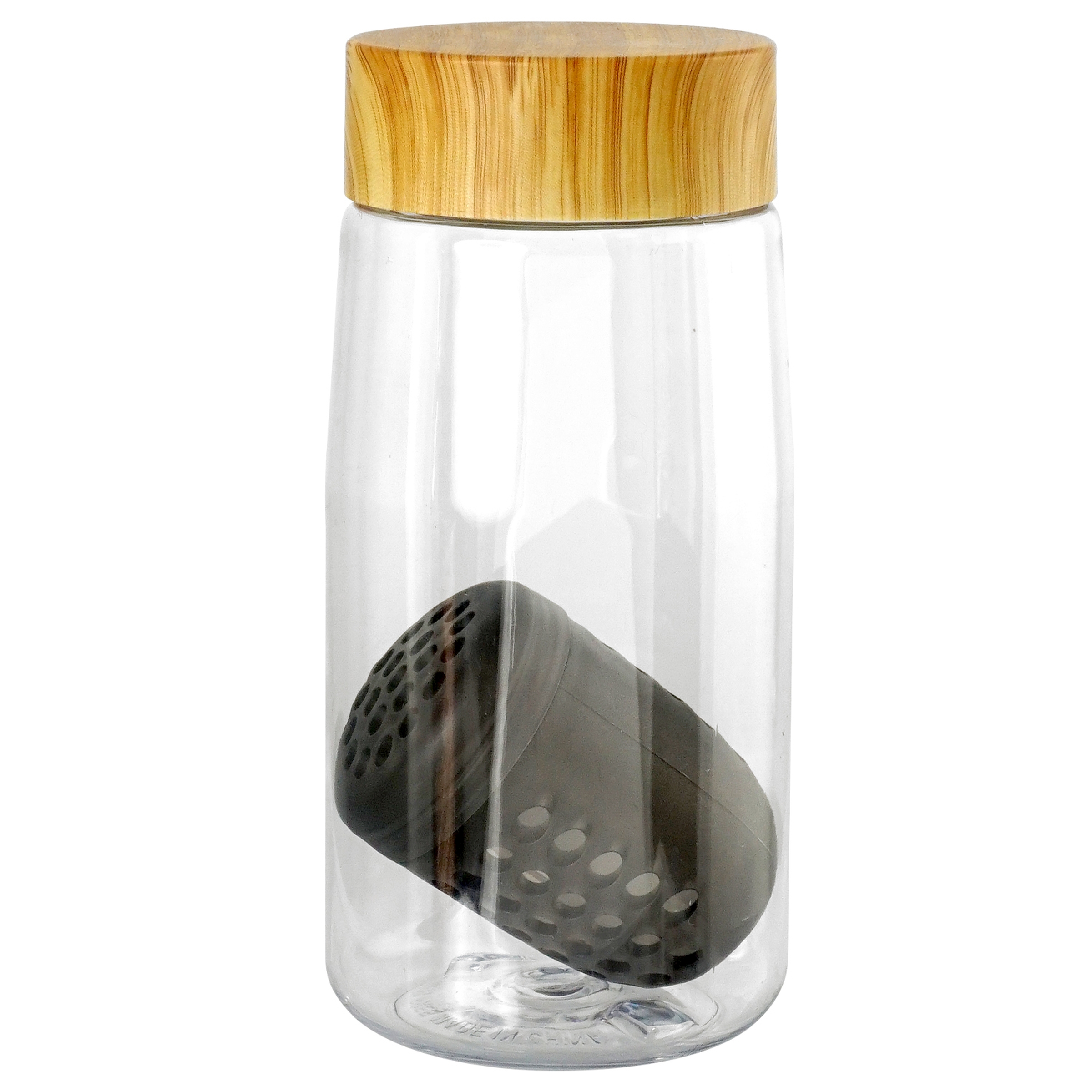 Bamboo Pattern 18 oz. Recycled Bottle with Floating Infuser 1