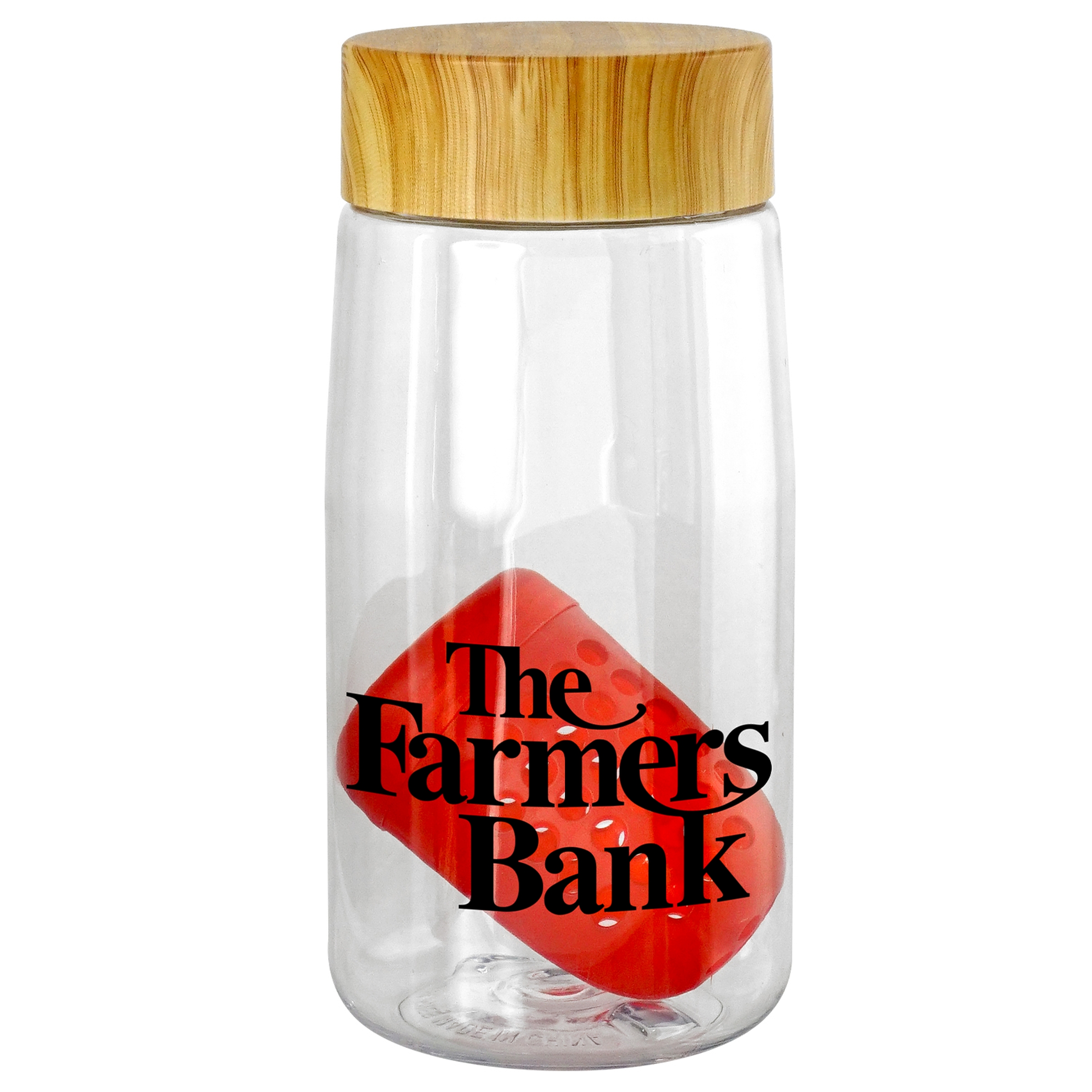 Bamboo Pattern 18 oz. Recycled Bottle with Floating Infuser 1