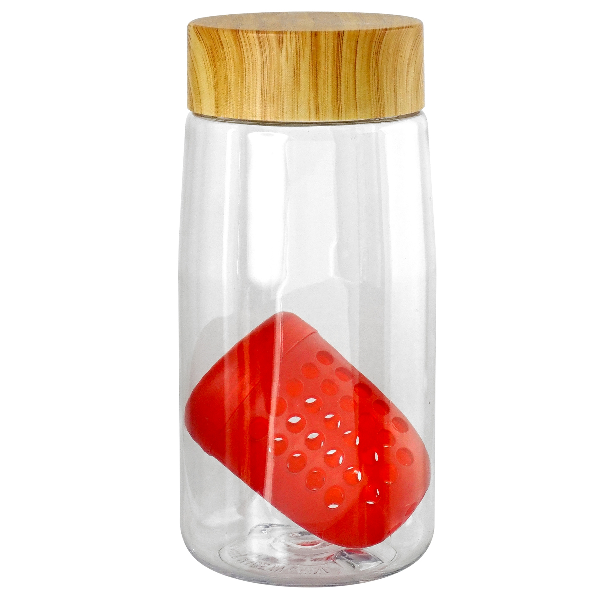Bamboo Pattern 18 oz. Recycled Bottle with Floating Infuser 1