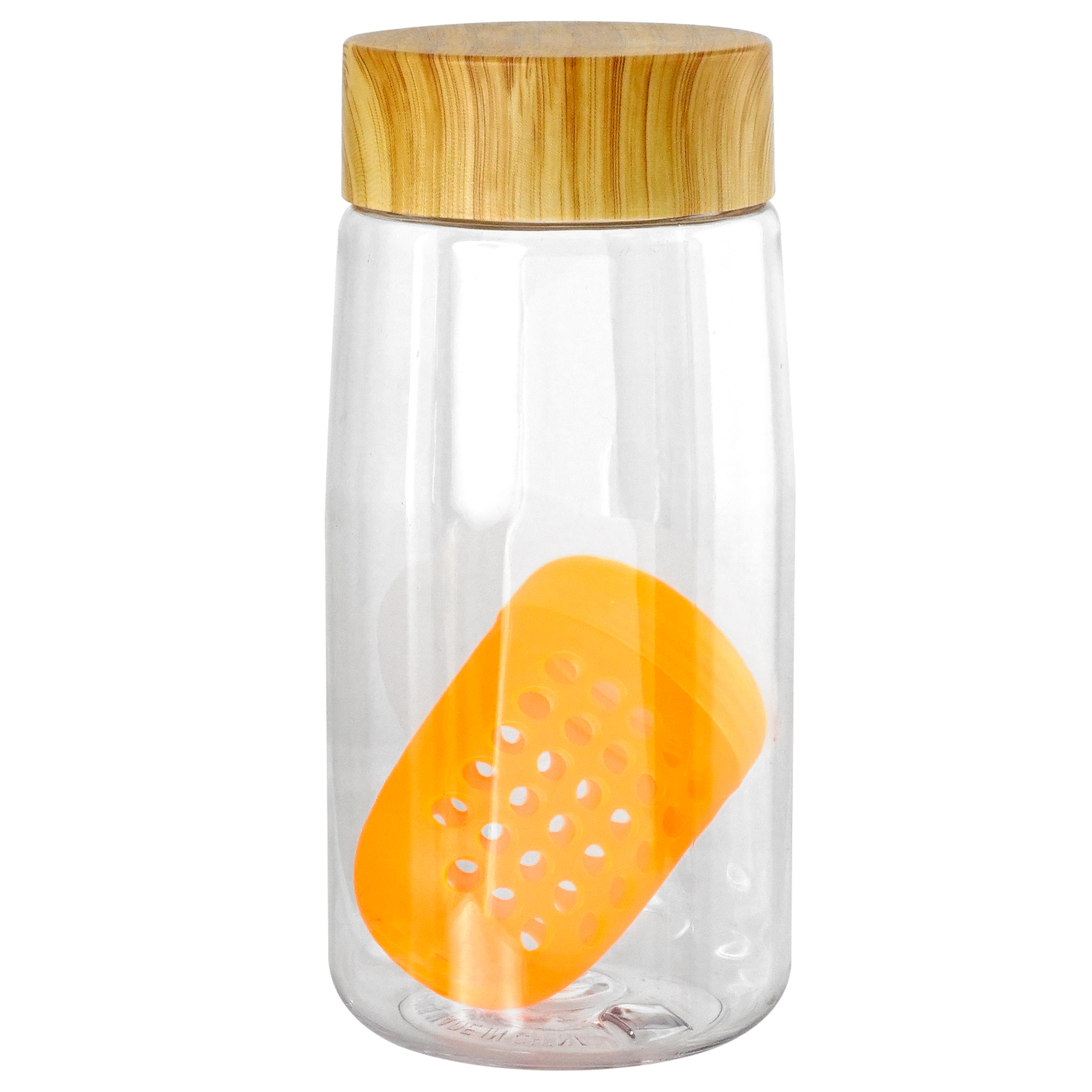 Bamboo Pattern 18 oz. Recycled Bottle with Floating Infuser 1