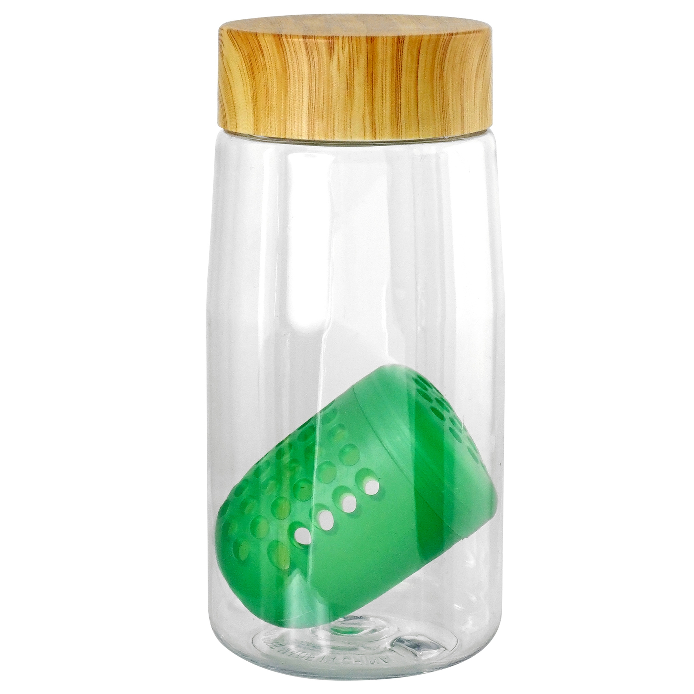 Bamboo Pattern 18 oz. Recycled Bottle with Floating Infuser 1