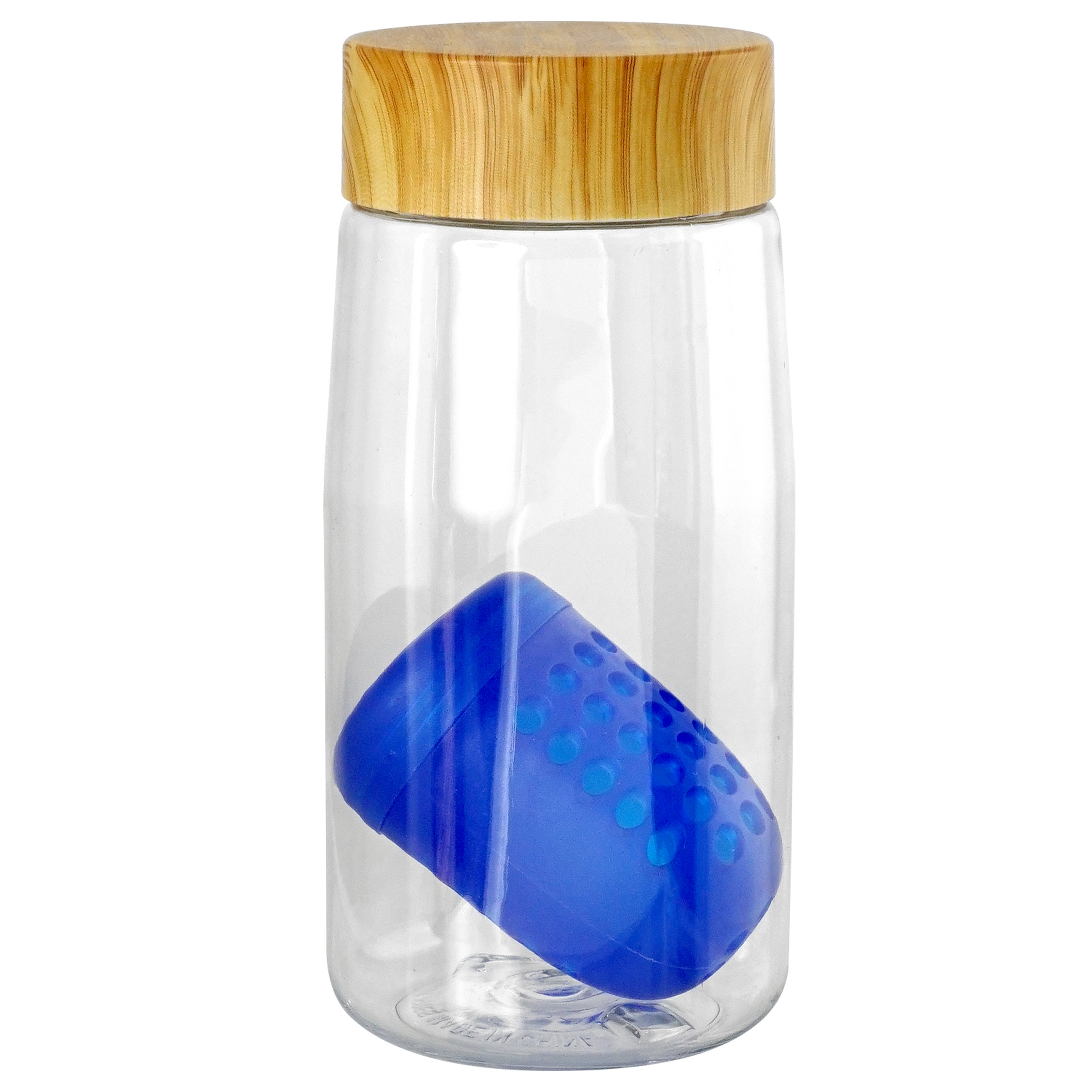 Bamboo Pattern 18 oz. Recycled Bottle with Floating Infuser 1