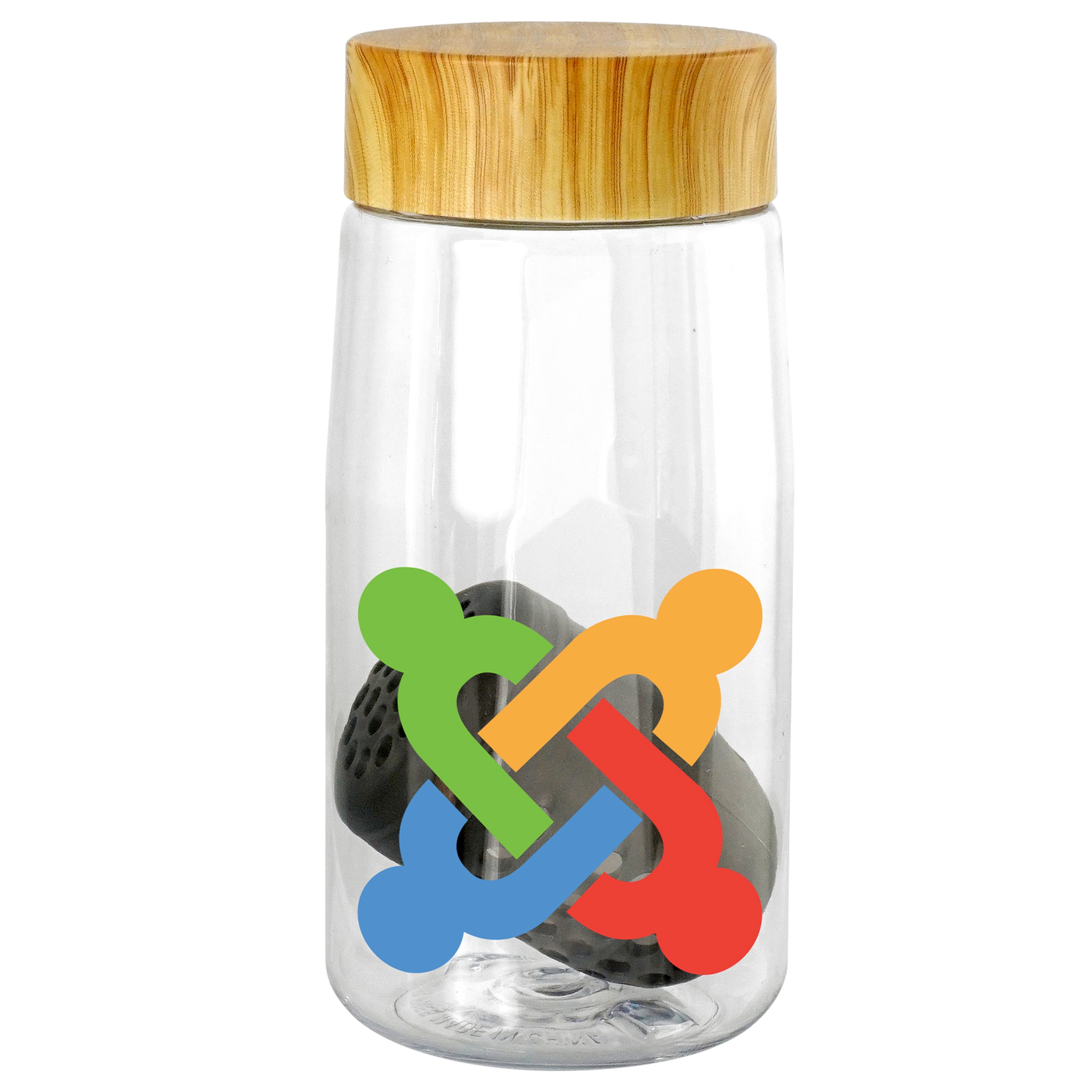 Bamboo Pattern 18 oz. Recycled Bottle with Floating Infuser 1