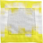 Shaded Checkers Fabric Napkin - yellow Shaded Checkers Fabric Napkin - yellow