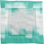 Shaded Checkers Fabric Napkin - teal Shaded Checkers Fabric Napkin - teal