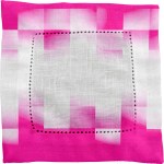 Shaded Checkers Fabric Napkin - pink Shaded Checkers Fabric Napkin - pink