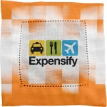 Shaded Checkers Fabric Napkin - orange Shaded Checkers Fabric Napkin - orange