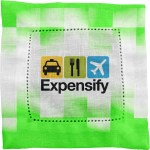 Shaded Checkers Fabric Napkin - green Shaded Checkers Fabric Napkin - green
