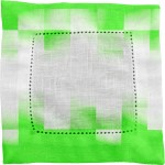 Shaded Checkers Fabric Napkin - green Shaded Checkers Fabric Napkin - green