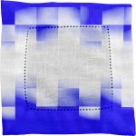 Shaded Checkers Fabric Napkin - blue Shaded Checkers Fabric Napkin - blue