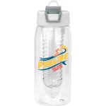 Two Tone Pop Up 25 oz. Recycled Bottle with Infuser - gray Two Tone Pop Up 25 oz. Recycled Bottle with Infuser - gray