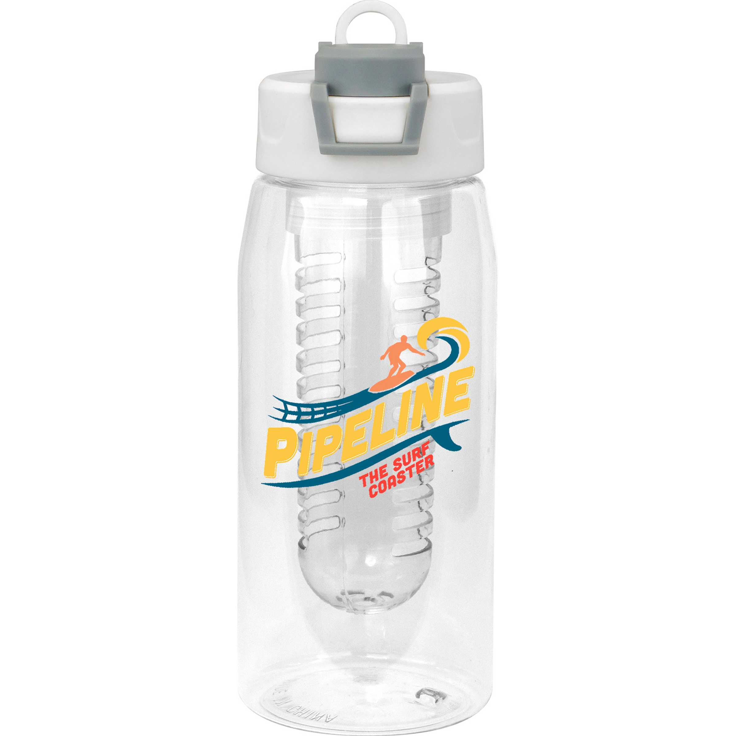 Two Tone Pop Up 25 oz. Recycled Bottle with Infuser 1