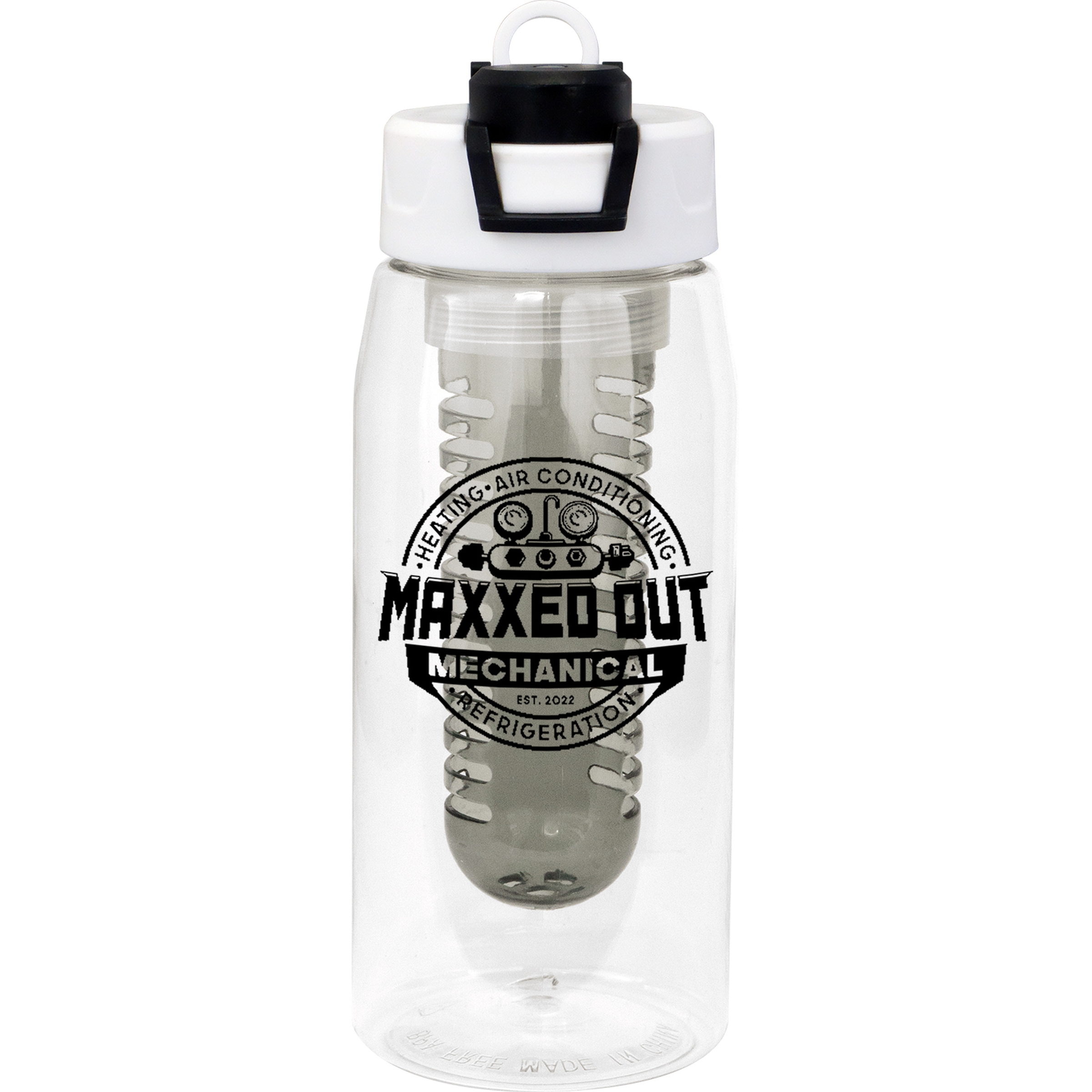 Two Tone Pop Up 25 oz. Recycled Bottle with Infuser 1