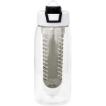 Two Tone Pop Up 25 oz. Recycled Bottle with Infuser - Black Two Tone Pop Up 25 oz. Recycled Bottle with Infuser - Black