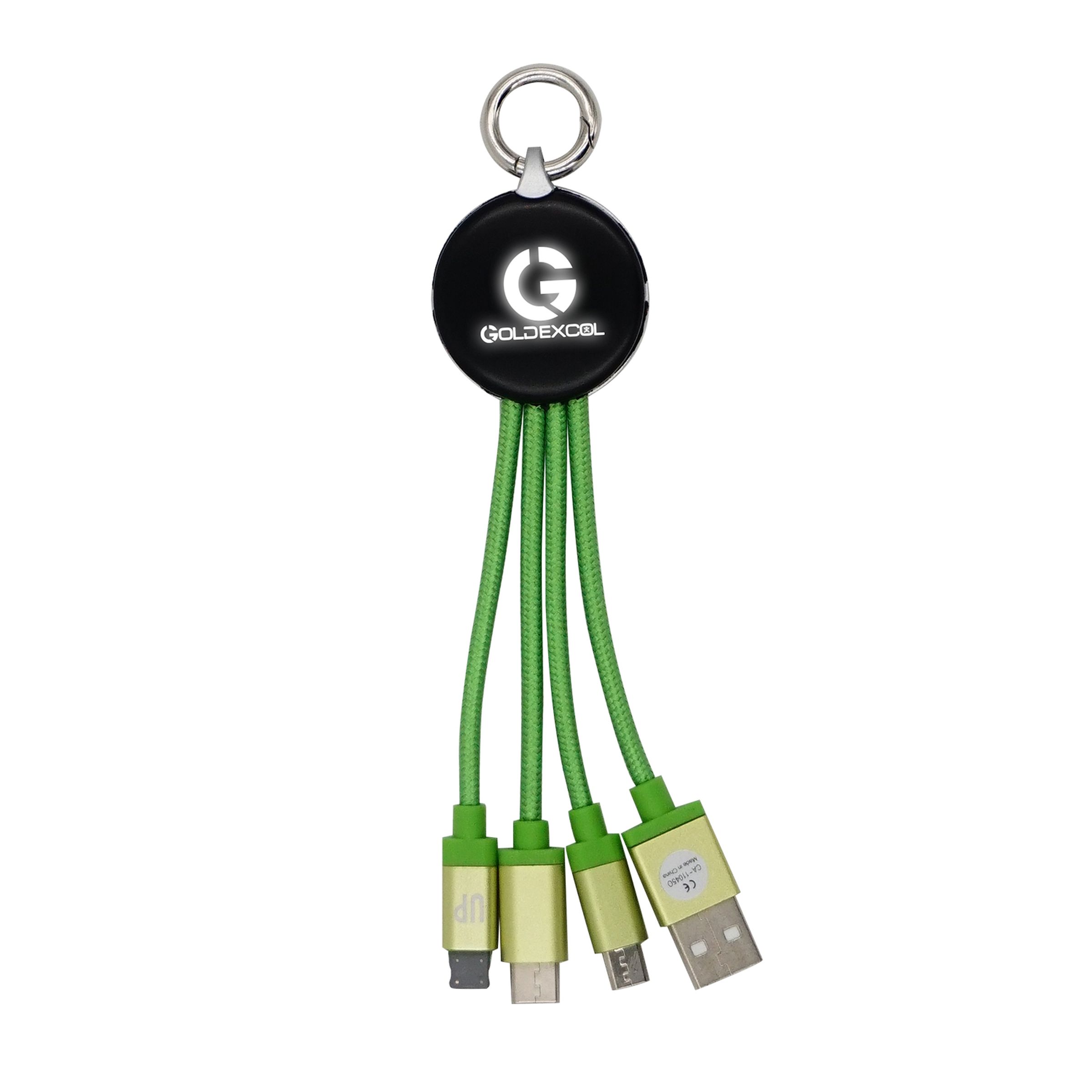 Metallic Logo Light Up Cable w/Type C USB 1