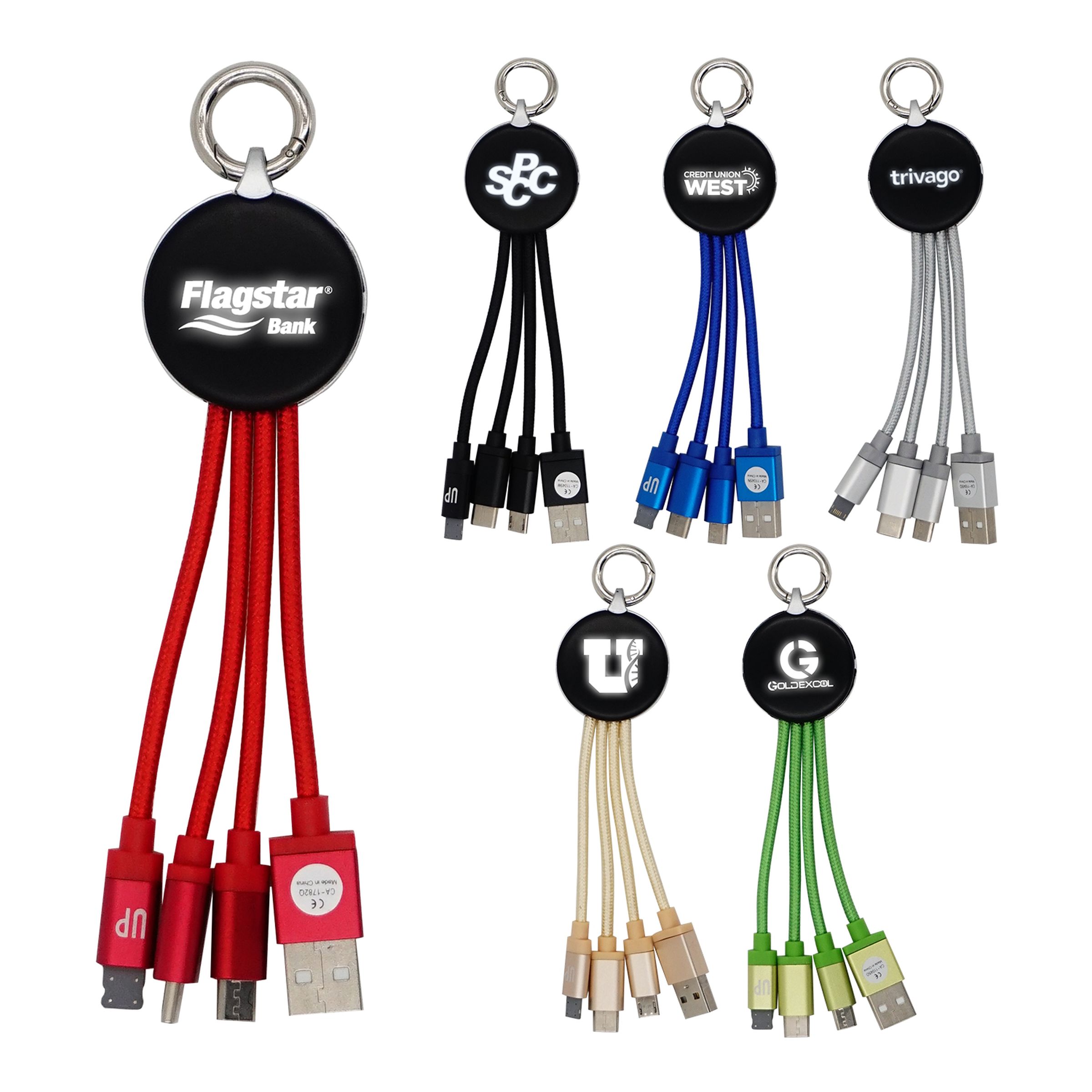 Metallic Logo Light Up Cable w/Type C USB 1