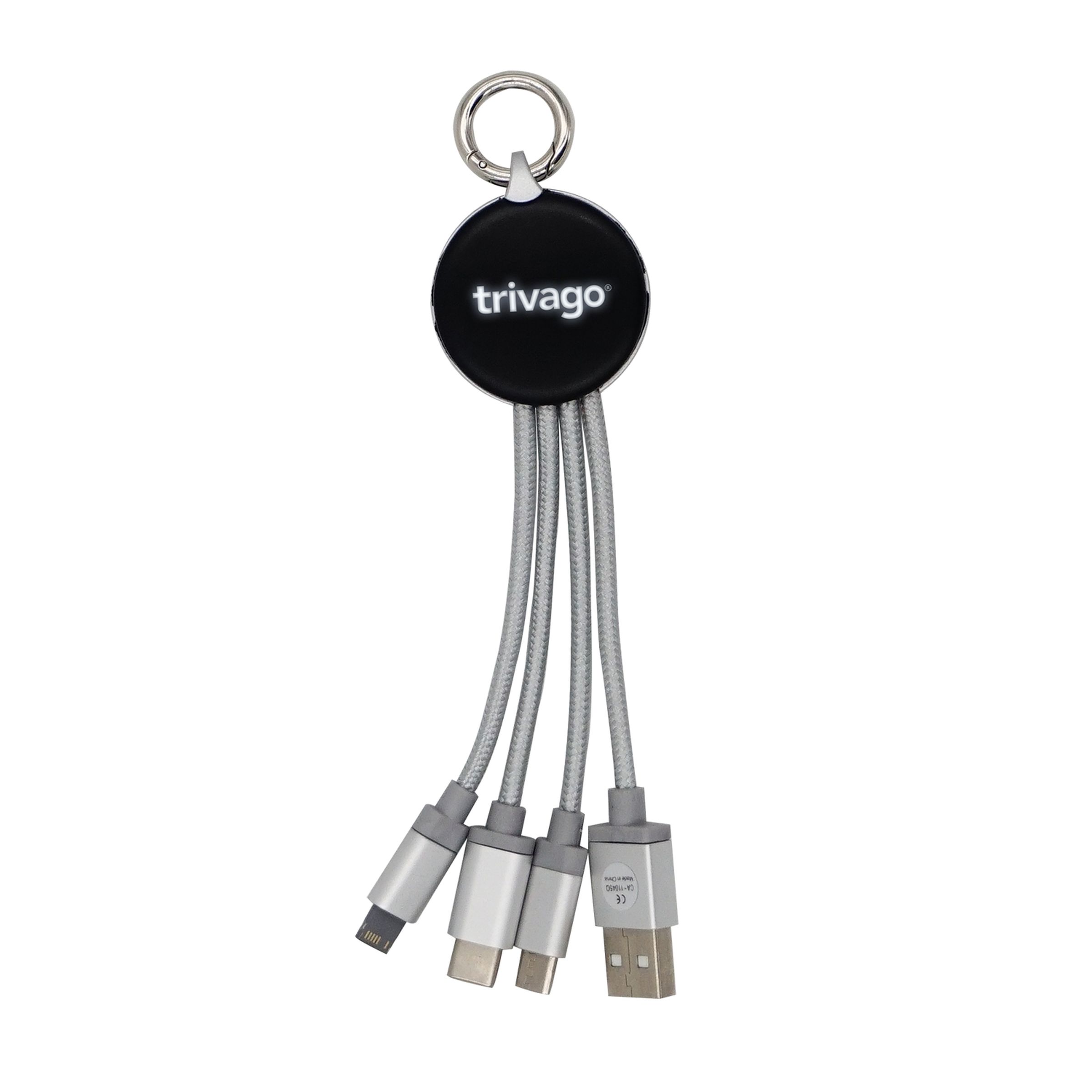 Metallic Logo Light Up Cable w/Type C USB 1
