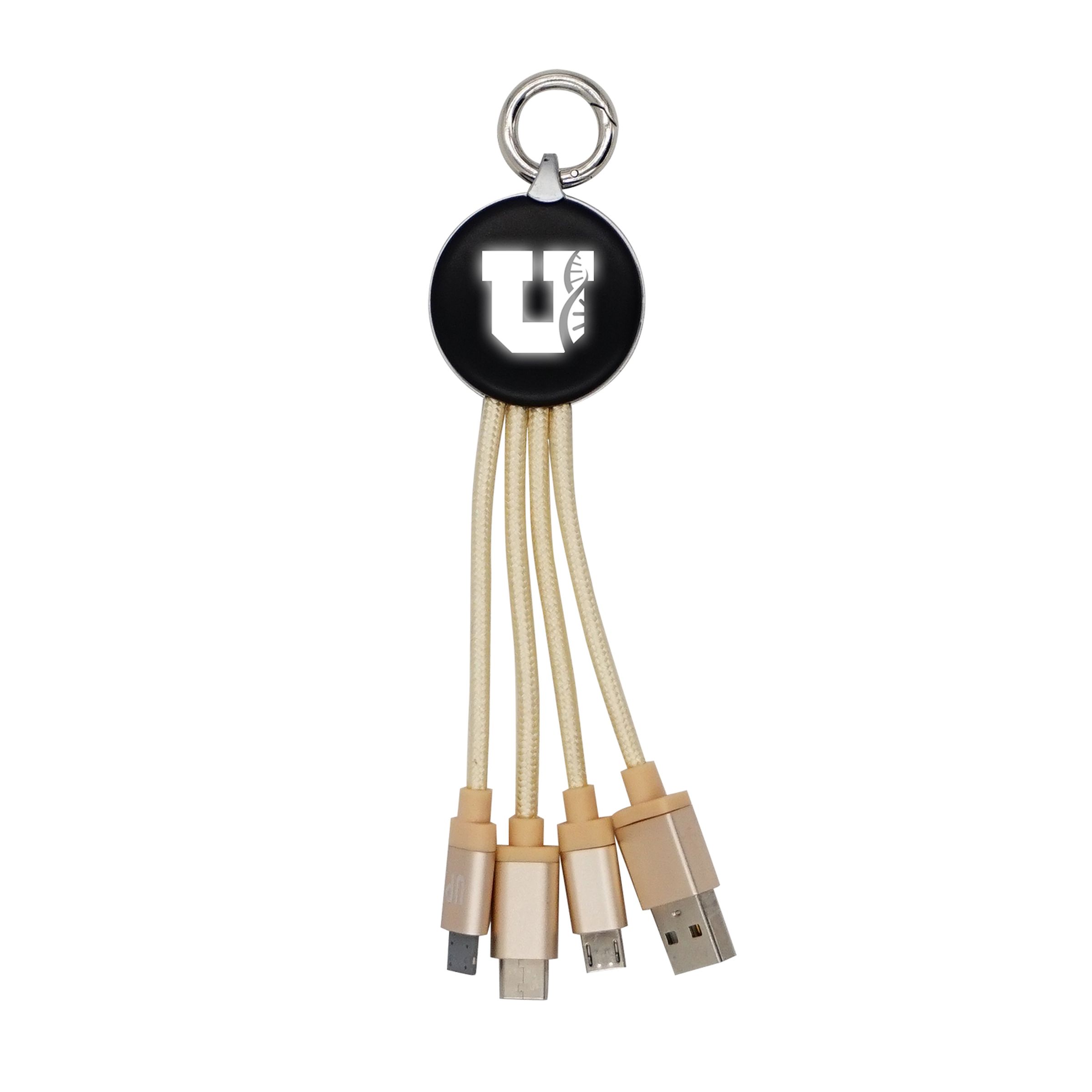 Metallic Logo Light Up Cable w/Type C USB 1