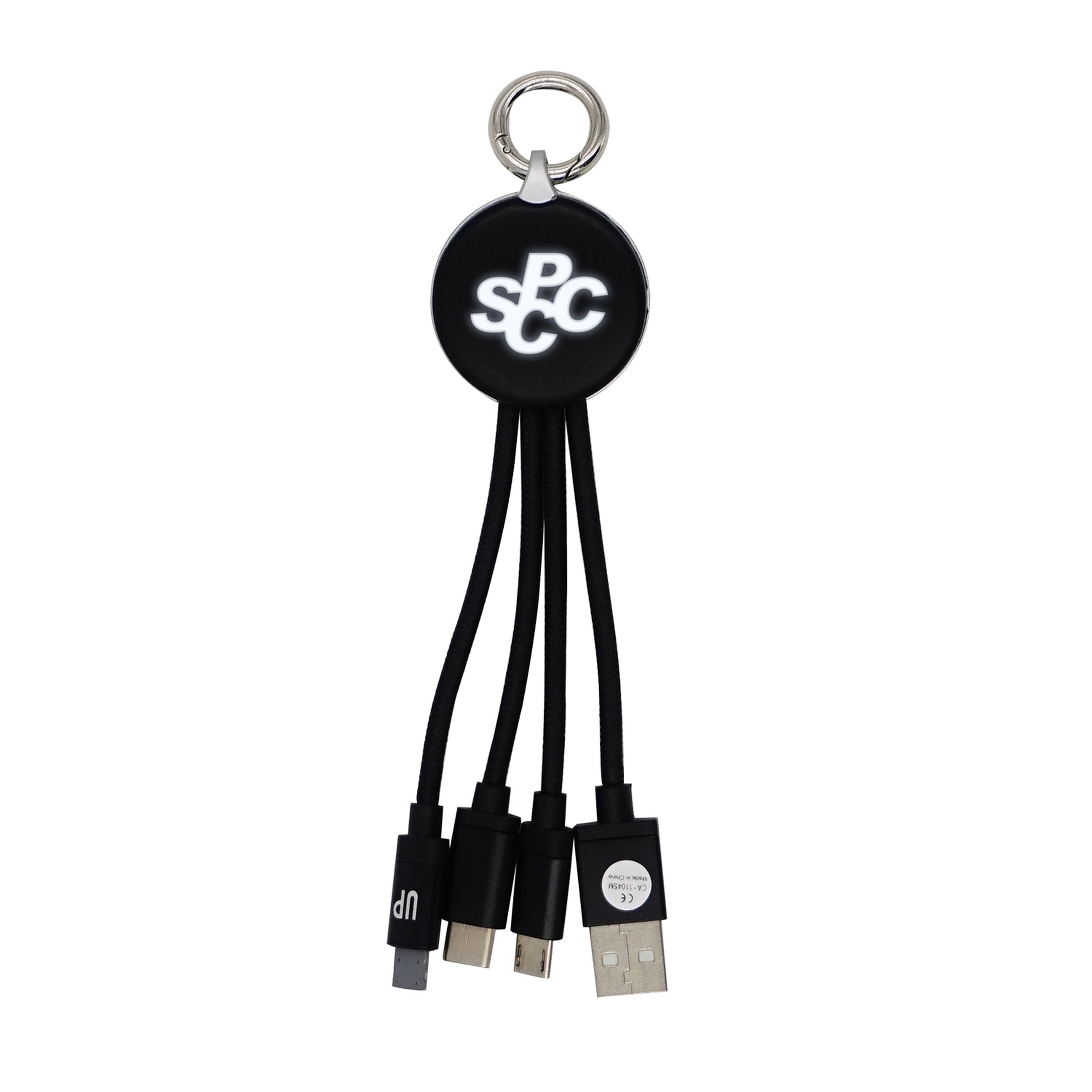 Metallic Logo Light Up Cable w/Type C USB 1