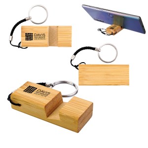 Bamboo Phone Stand Keychain 1 Bamboo Phone Stand Keychain 1