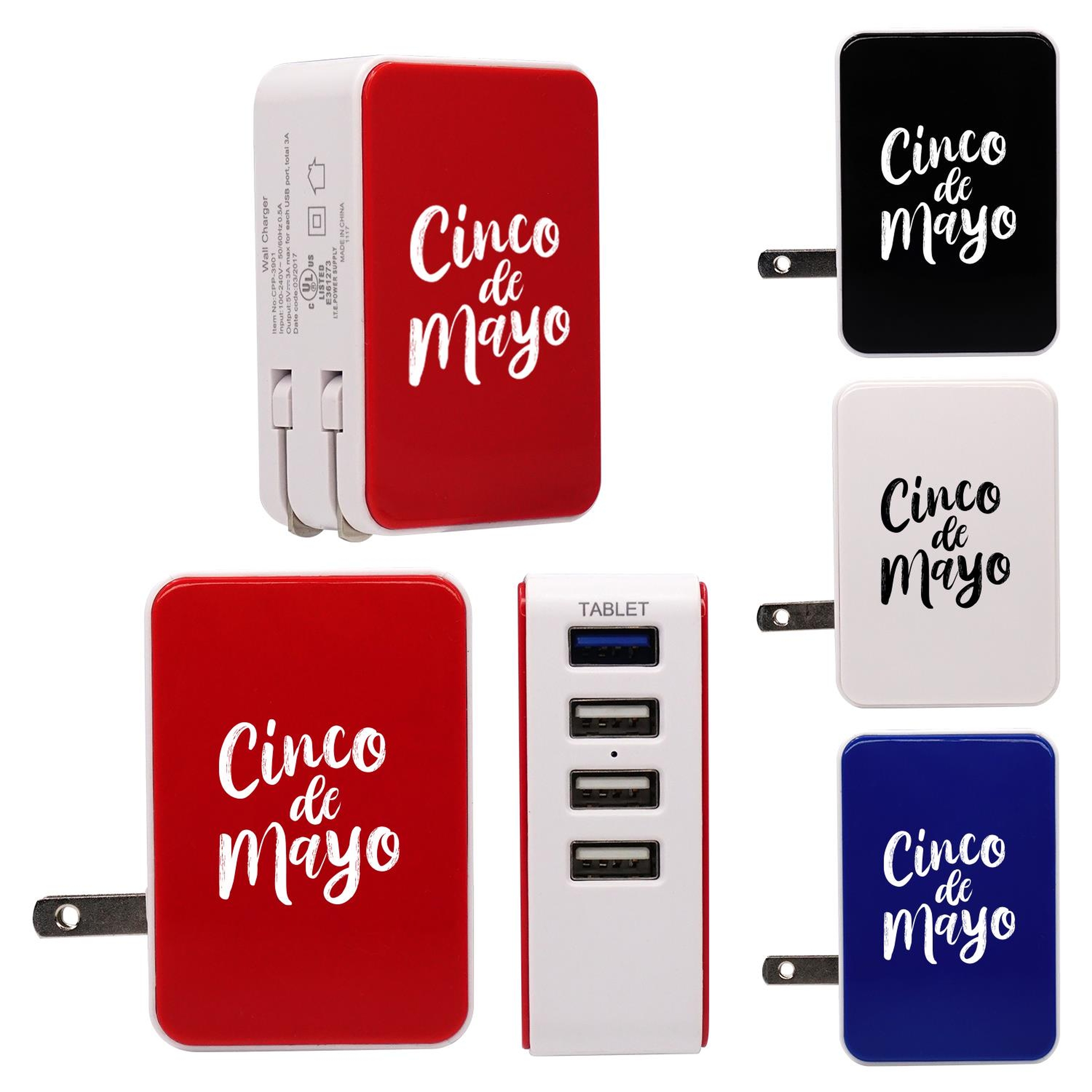 UL 4 Port USB Folding Wall Charger 1