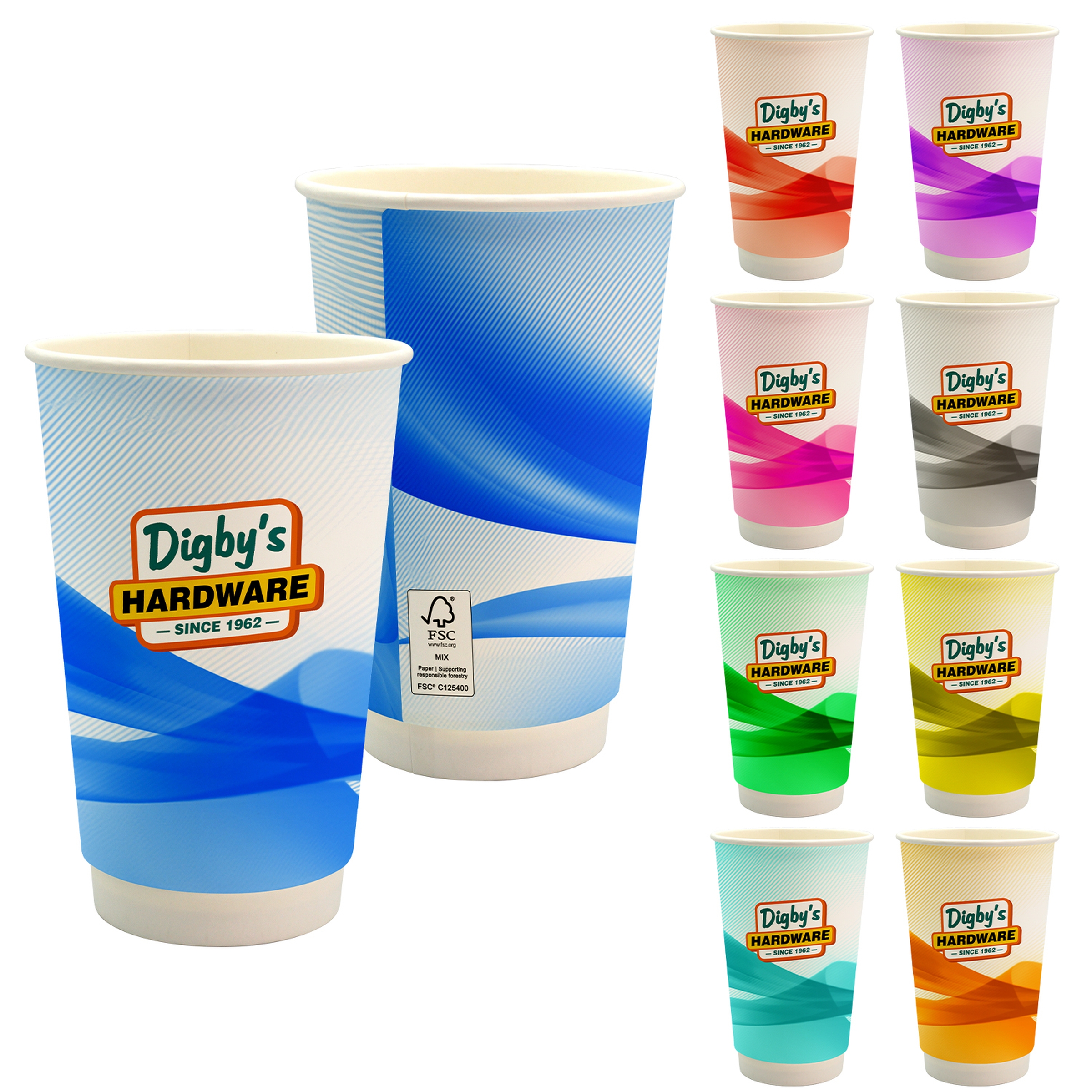 16 oz. Full Color Groovy Paper Cup 1