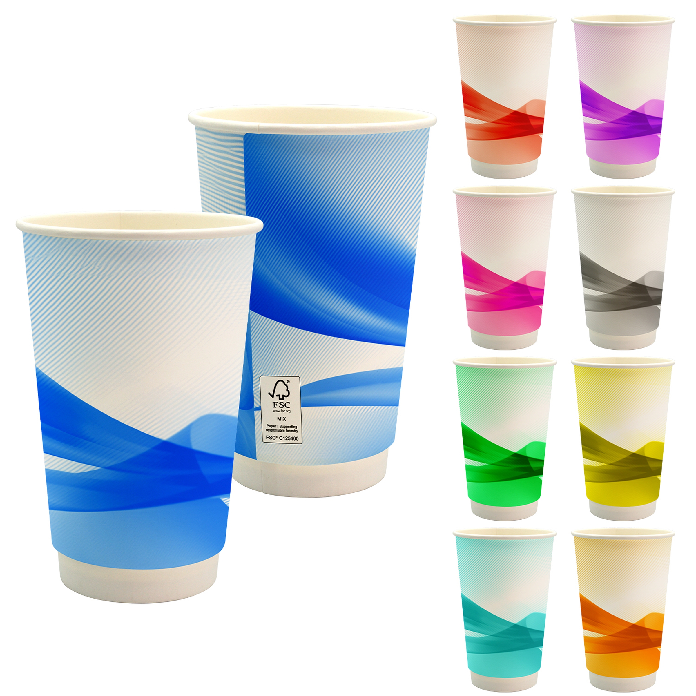16 oz. Full Color Groovy Paper Cup 1