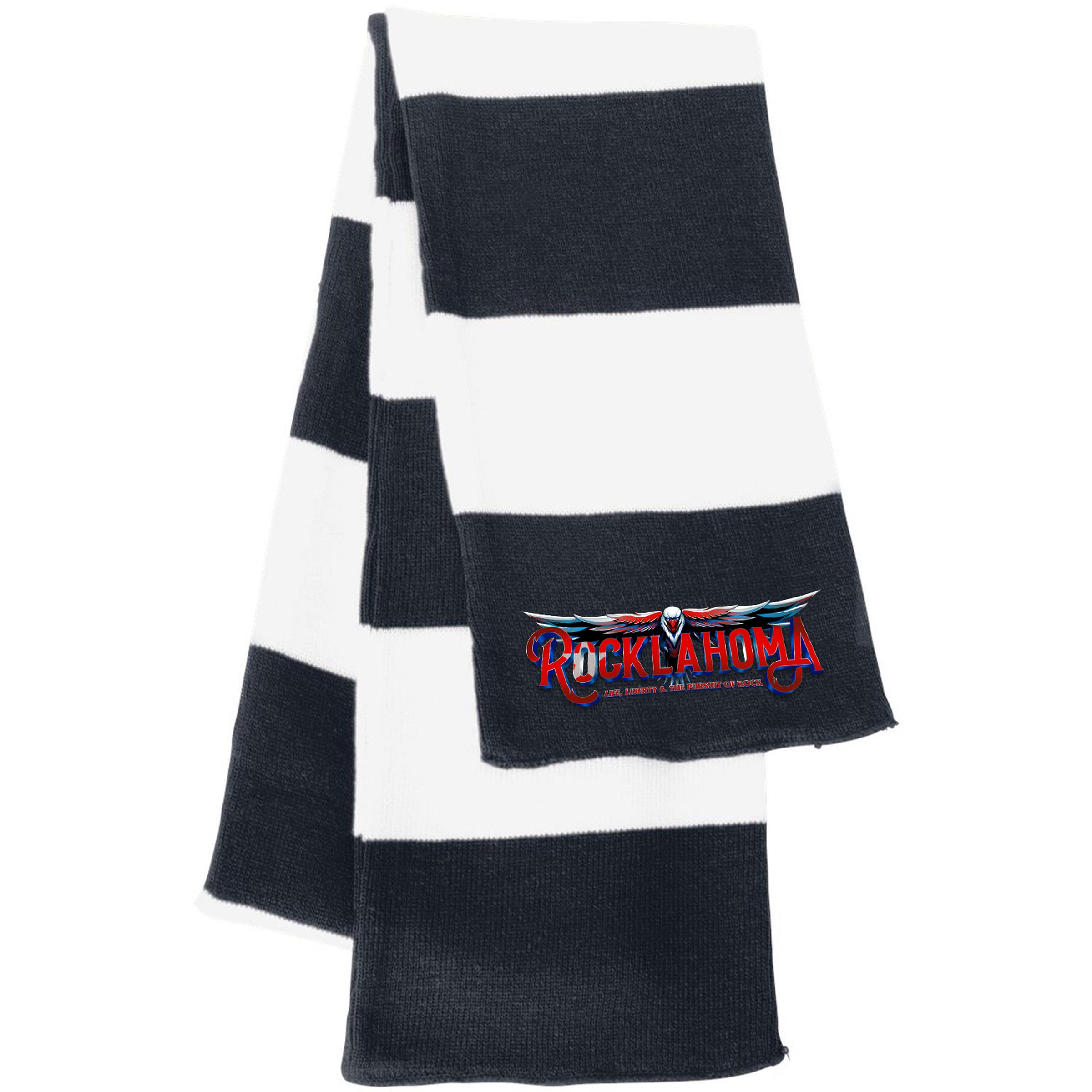 Sportsman Rugby-Striped Knit Scarf 1
