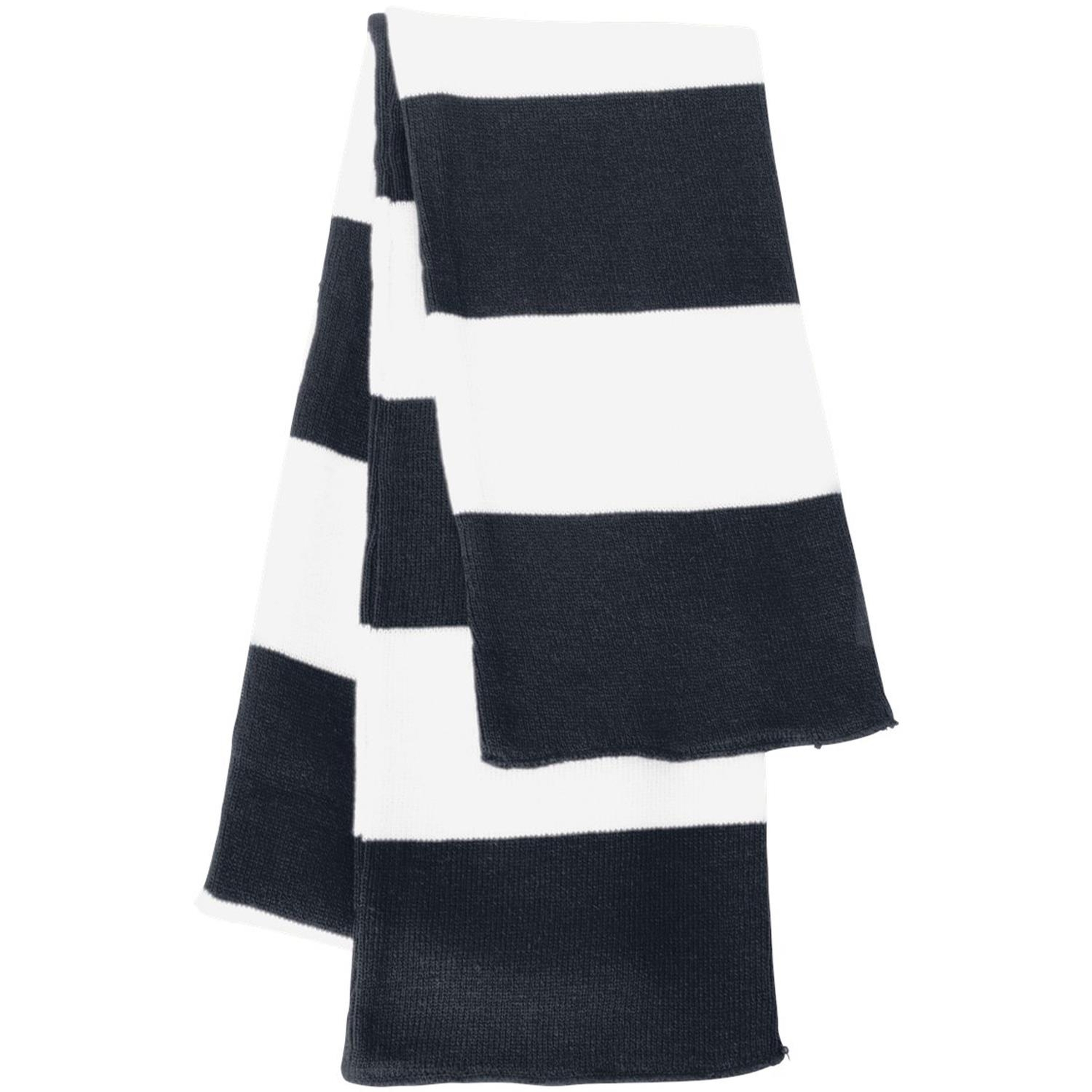 Sportsman Rugby-Striped Knit Scarf 1