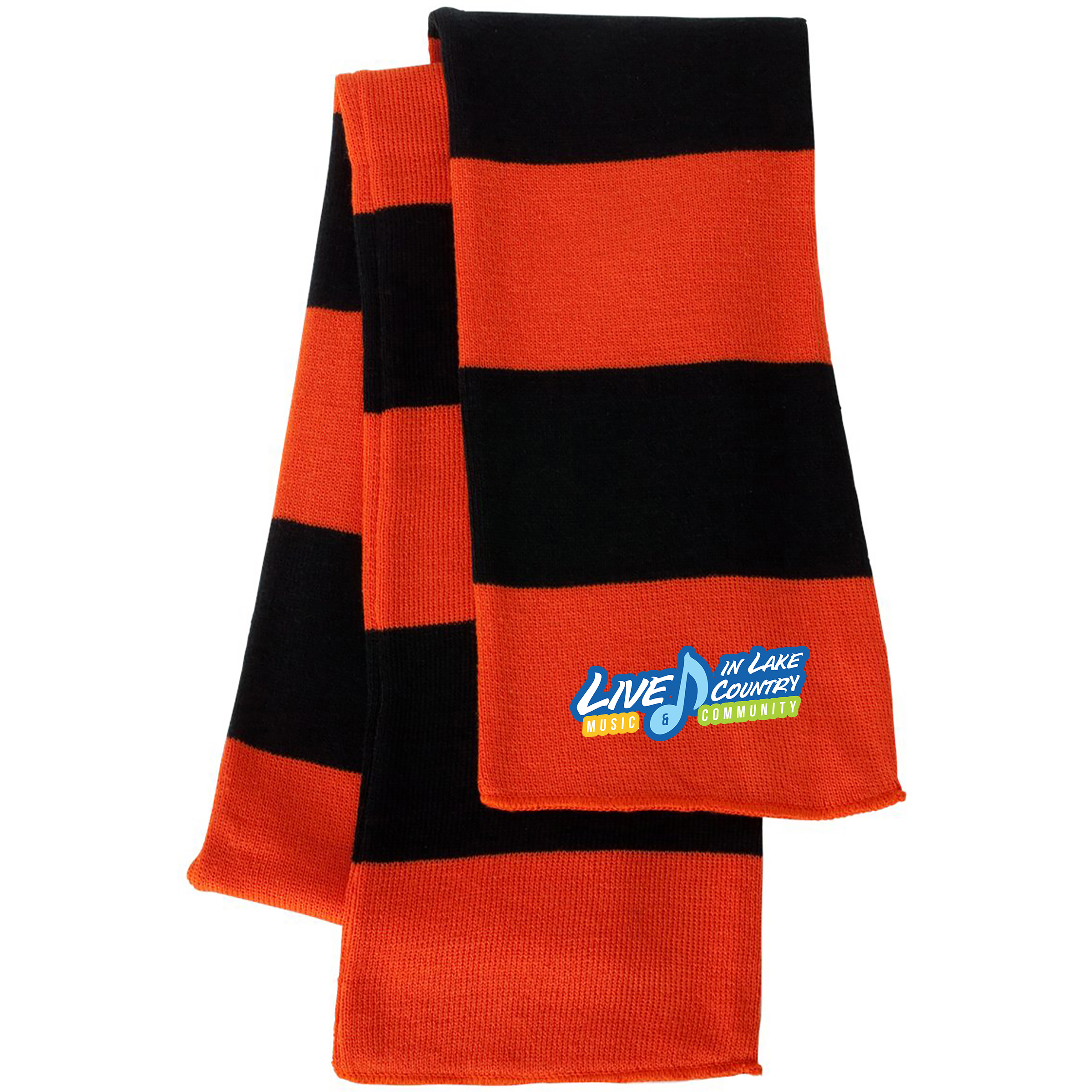 Sportsman Rugby-Striped Knit Scarf 1