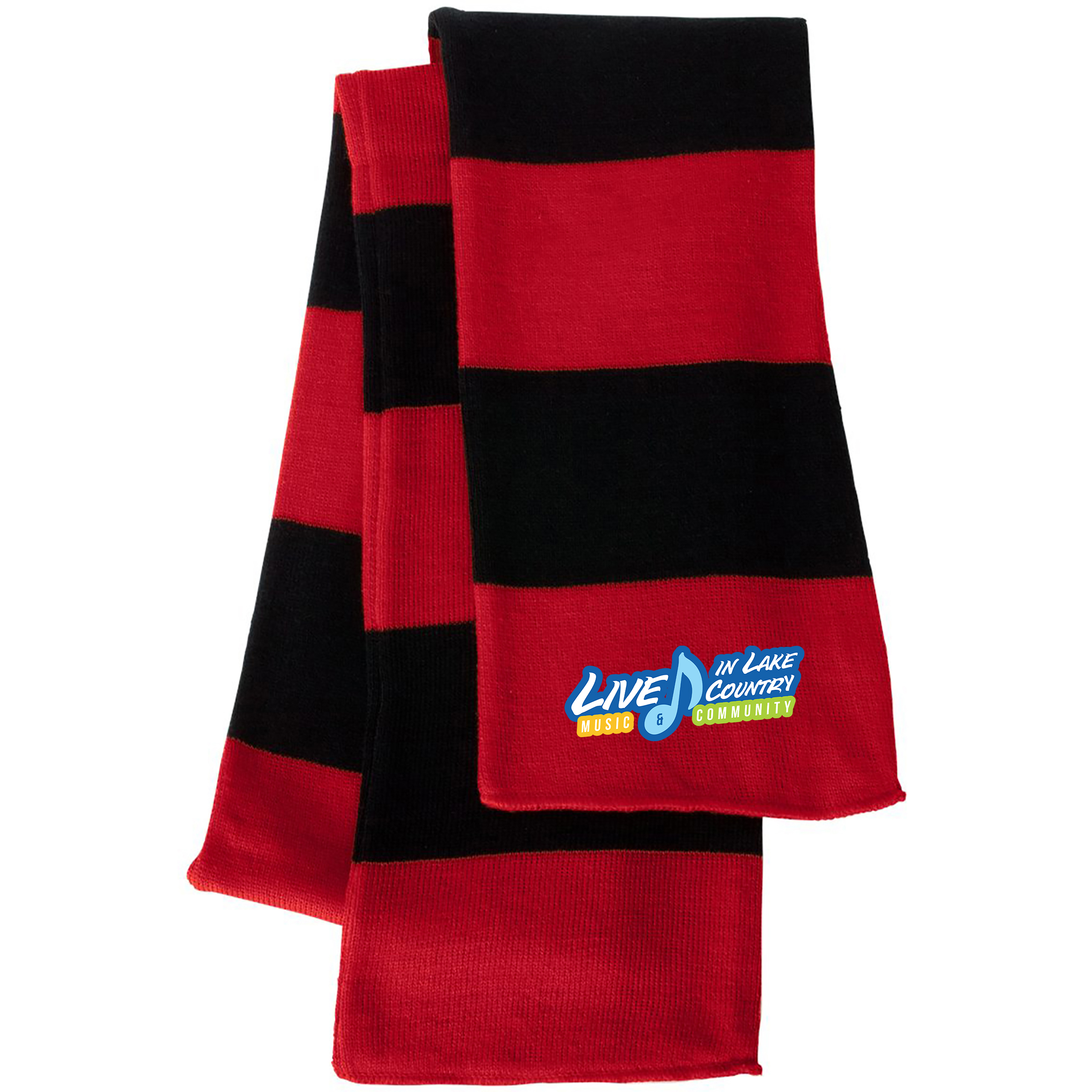 Sportsman Rugby-Striped Knit Scarf 1
