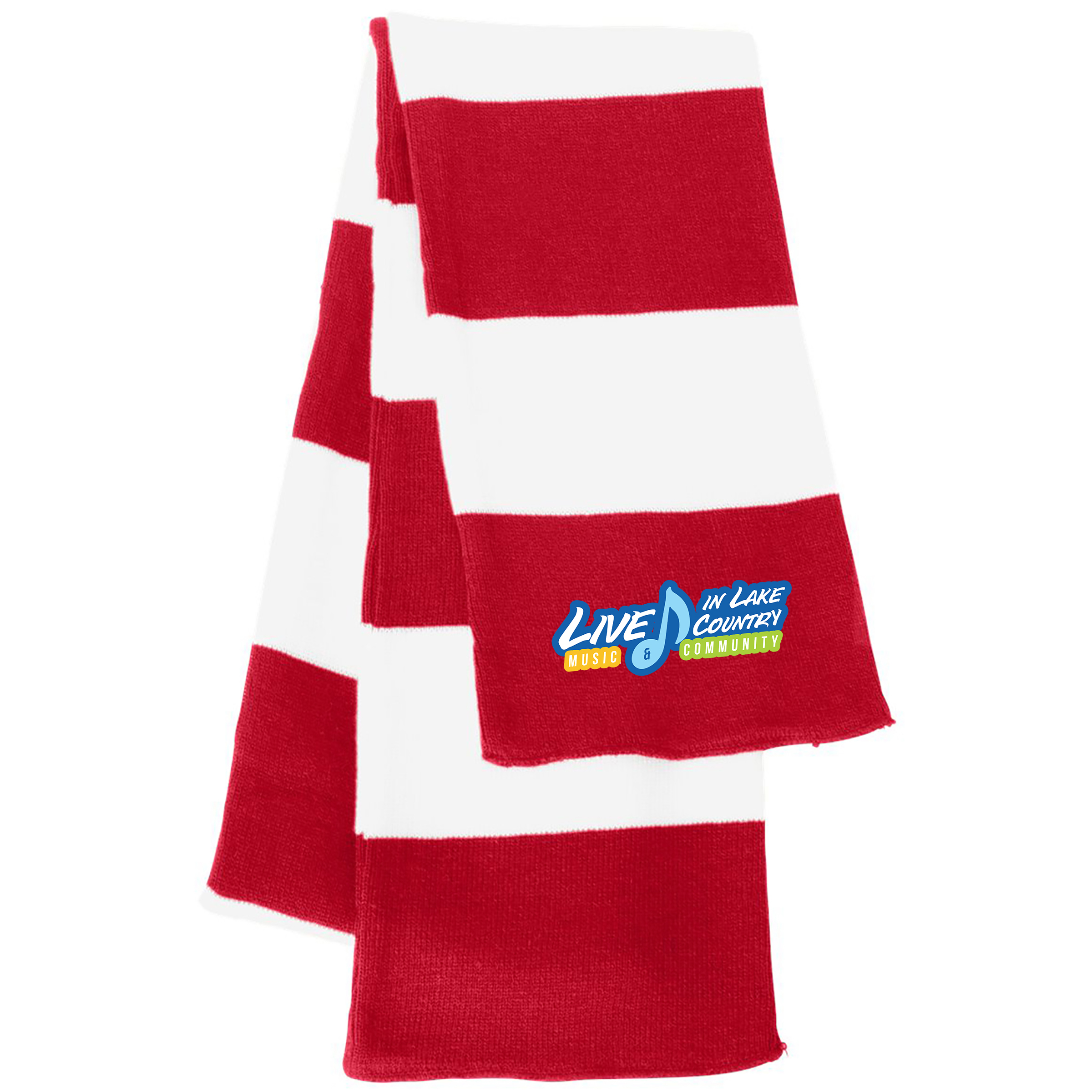 Sportsman Rugby-Striped Knit Scarf 1