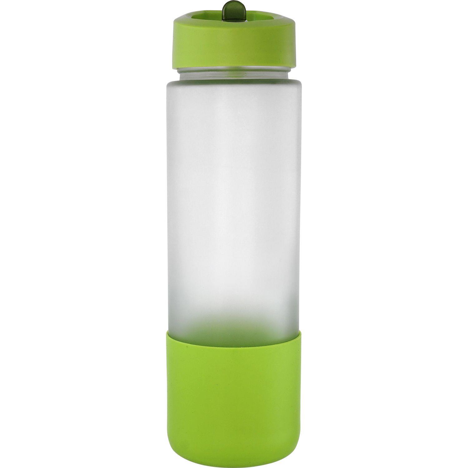Pop Up 22 oz. Full Color Frosted Glass Grip Bottle 1