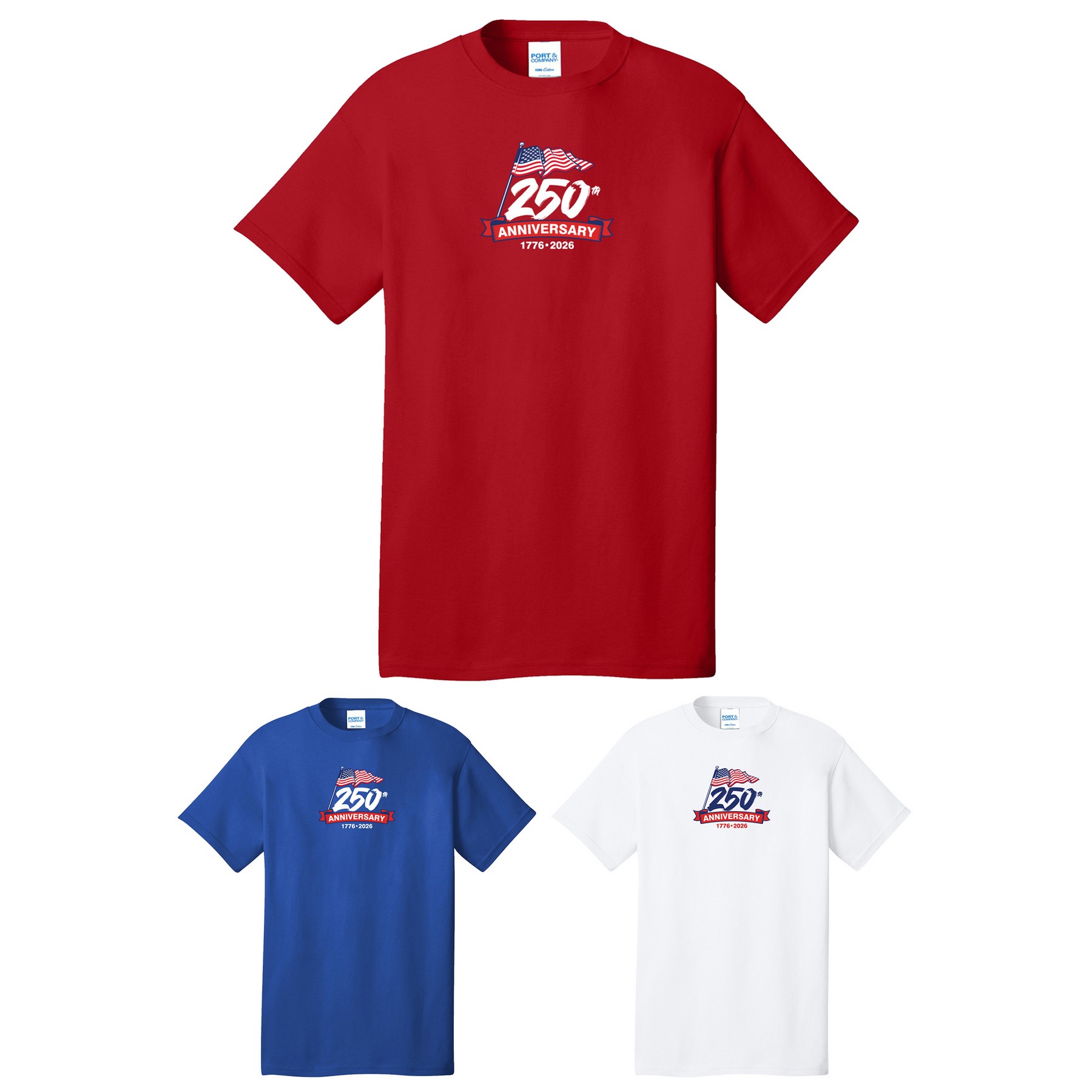 Patriotic Port & Co® Core Cotton Tee 1