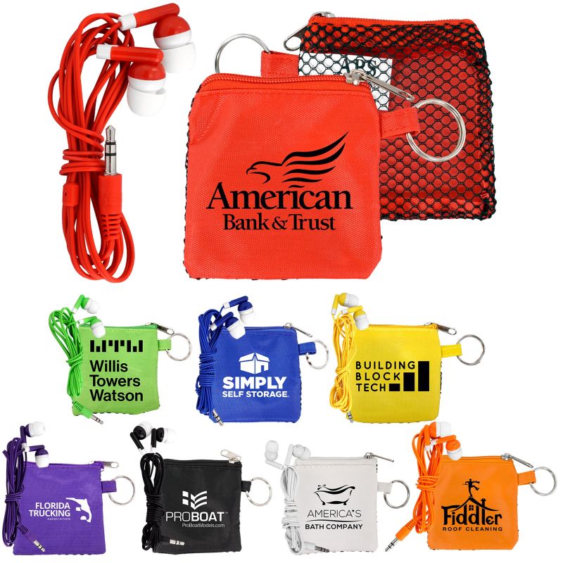 Sporty Pouch & Colorful Ear Buds 1 Sporty Pouch & Colorful Ear Buds 1