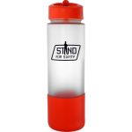Pop Up 22 oz. Frosted Glass Grip Bottle - Red Pop Up 22 oz. Frosted Glass Grip Bottle - Red