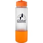 Pop Up 22 oz. Frosted Glass Grip Bottle - Orange Pop Up 22 oz. Frosted Glass Grip Bottle - Orange