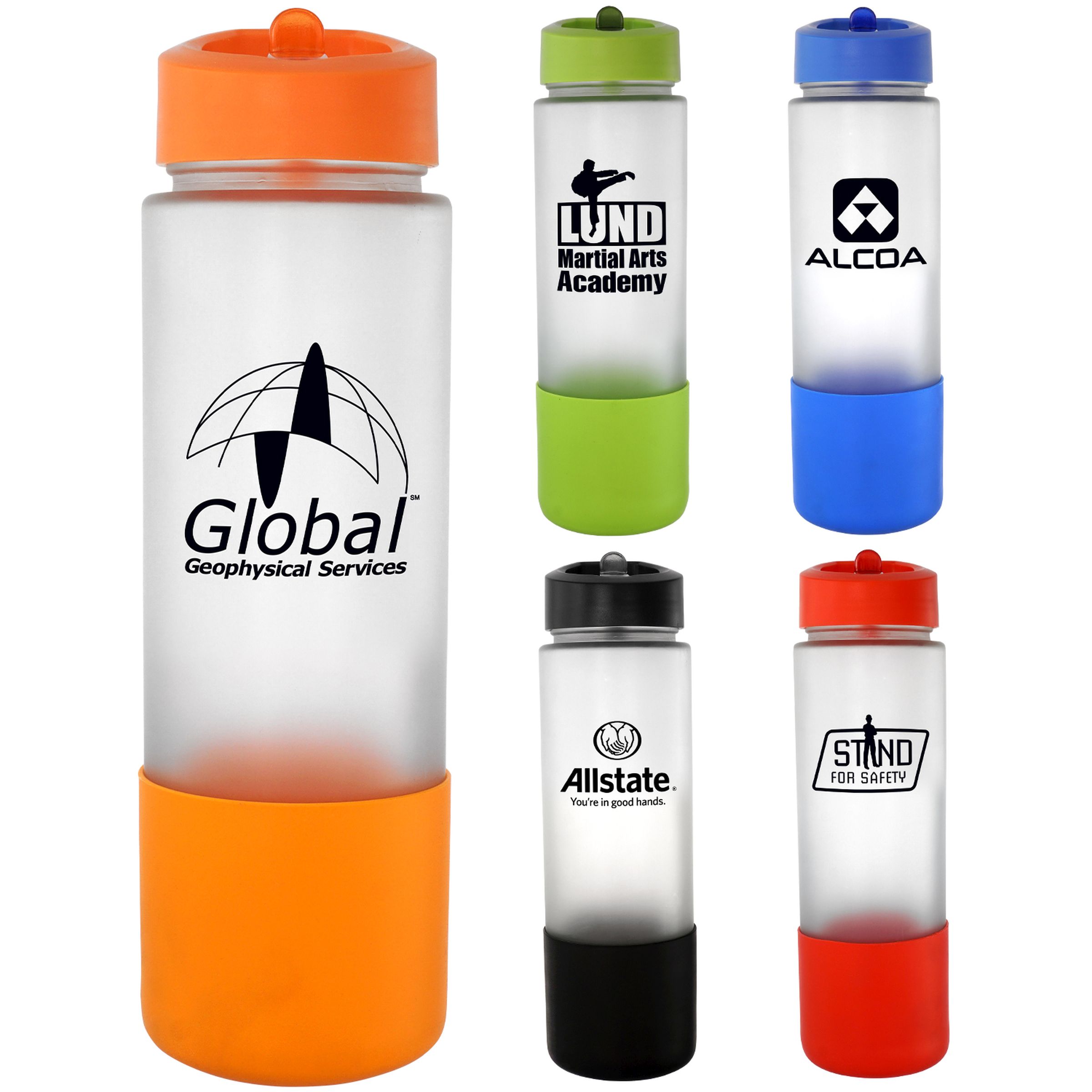 Pop Up 22 oz. Frosted Glass Grip Bottle 1