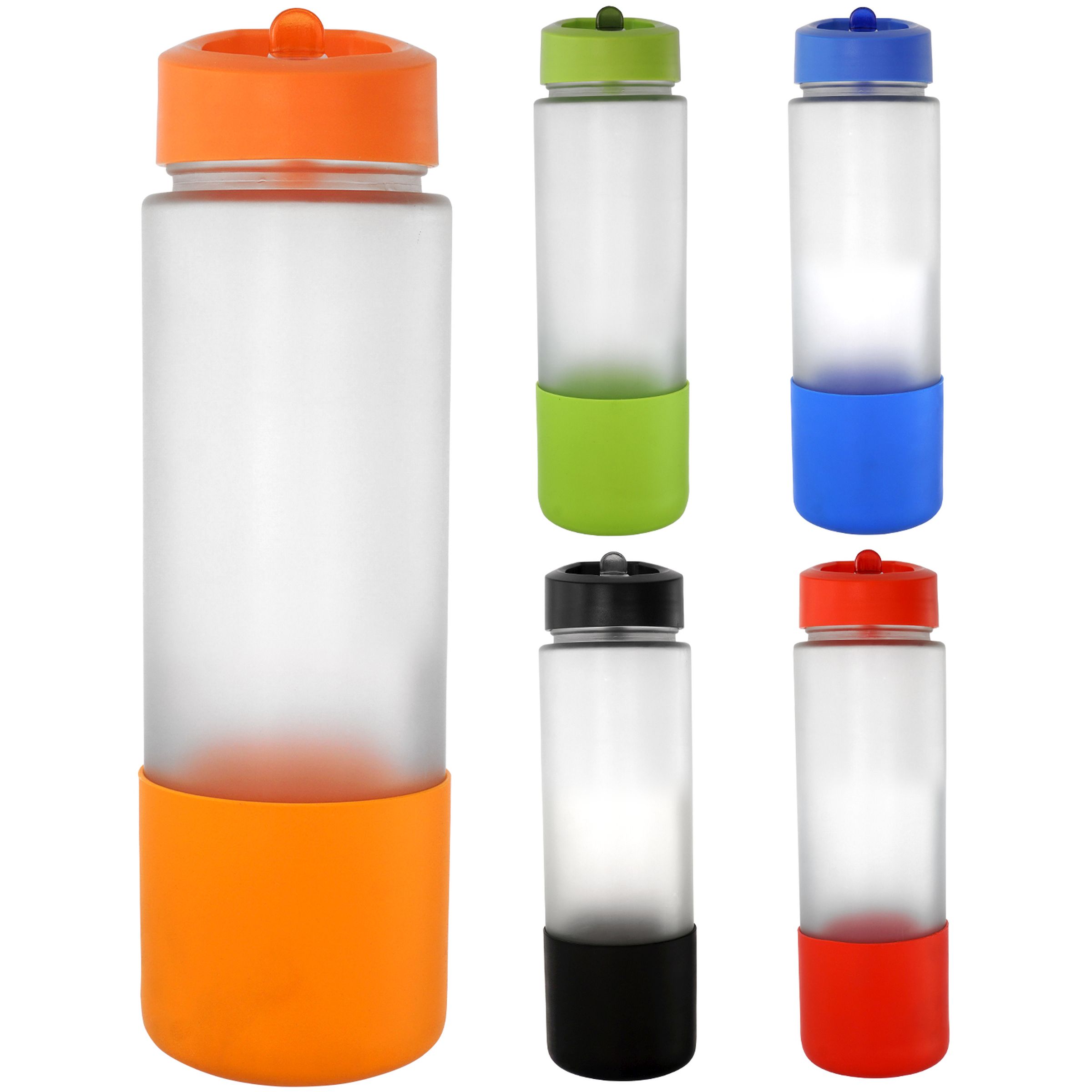 Pop Up 22 oz. Frosted Glass Grip Bottle 1